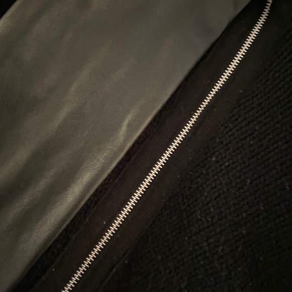 SOLD Nasty Gal Black Multimedia Coat - Zippered - Picture 2 of 4